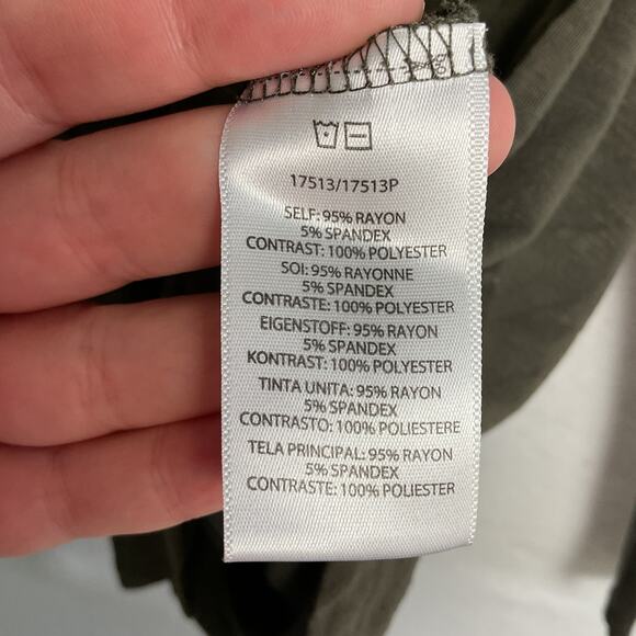 Dolan Left Coast Collection Womens Surplice top Olive Green Fall Fashion XS - Picture 5 of 8